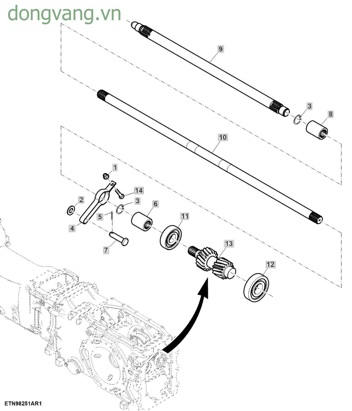 Trục đầu vào PTO, Ly hợp kép, PTO kép - ST767228